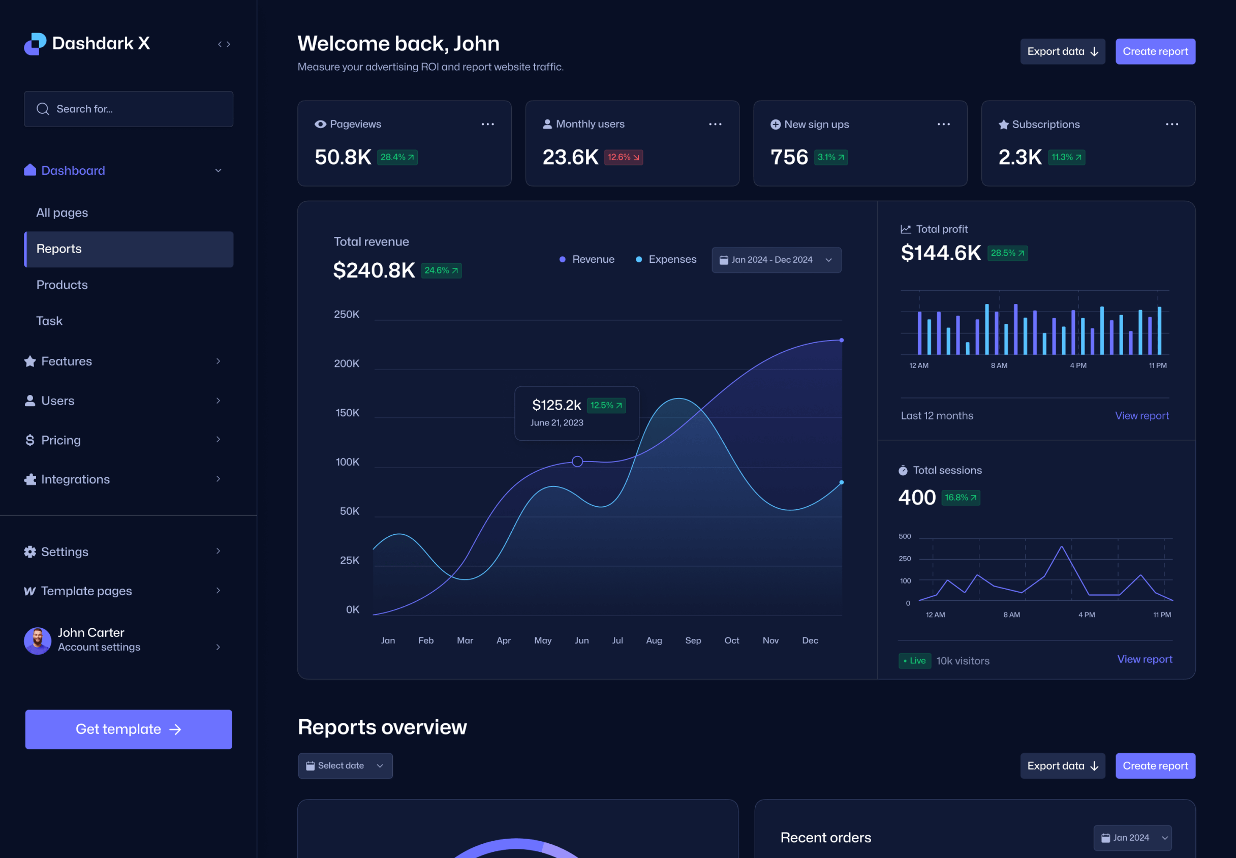 Bring The Power Of Webflow To React JS - Dashdark X Webflow Template